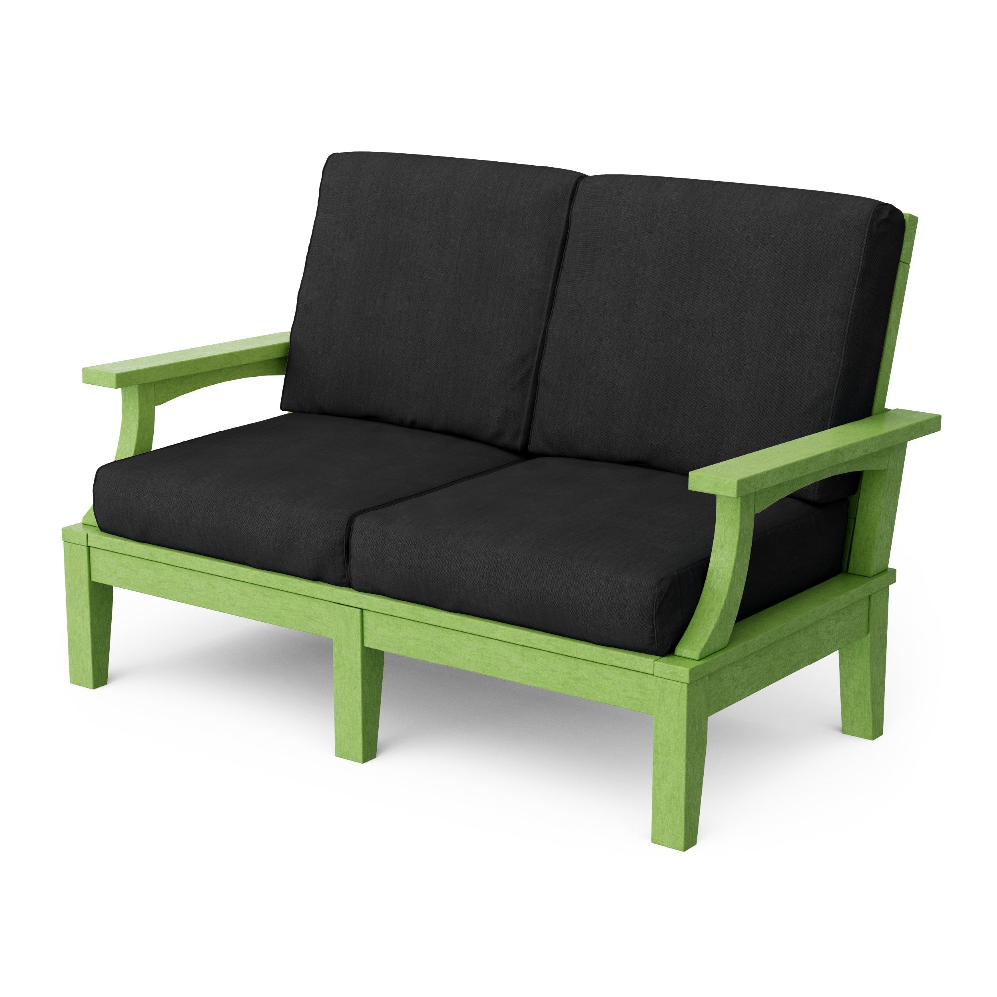 Heritage Deep Seating Love Seat Cushioned Sofa - Outdoor Patio Furniture for Garden, Poolside & Backyard Relaxation