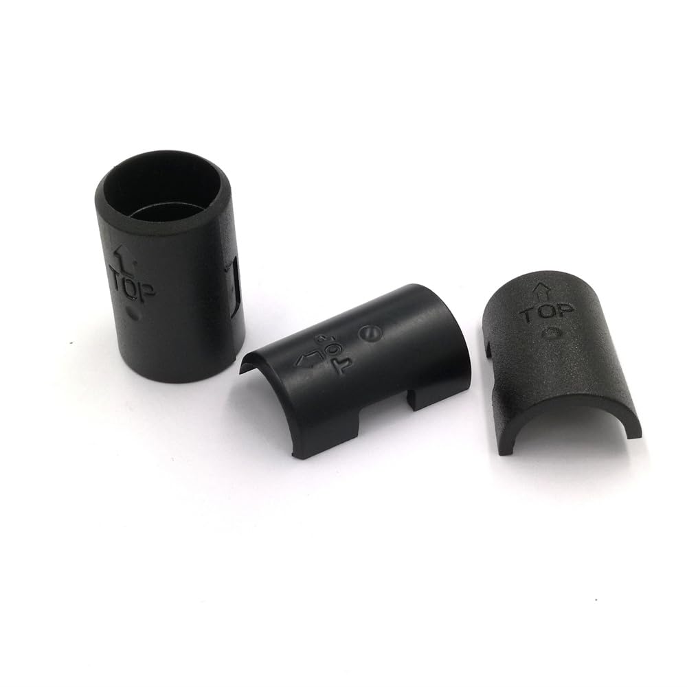 6 Pack Black Wire Shelf Clips - 1 Inch Post Shelving Lock Clips - Durable Plastic Shelf Sleeves Replacement for Wire Shelving Systems (6 Pairs) - Perfect for Garage, Pantry & Closet Organization