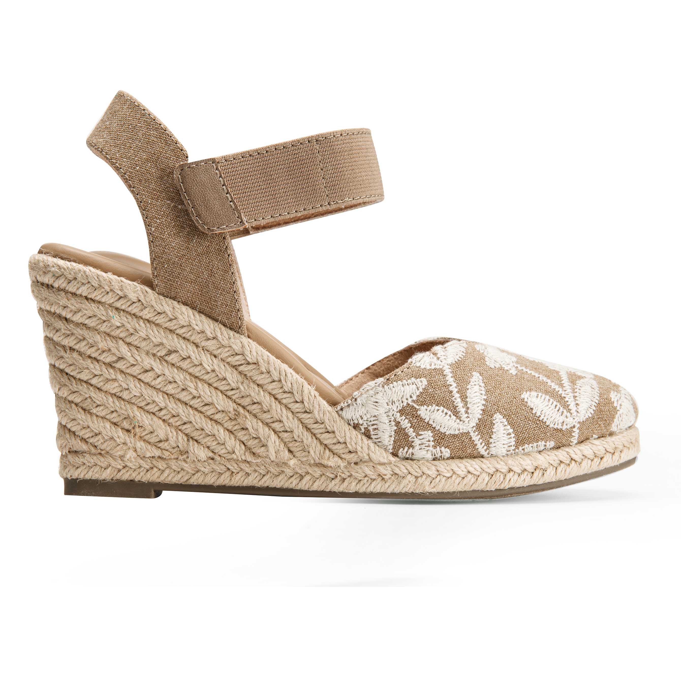 Beige Eyelet Canvas
