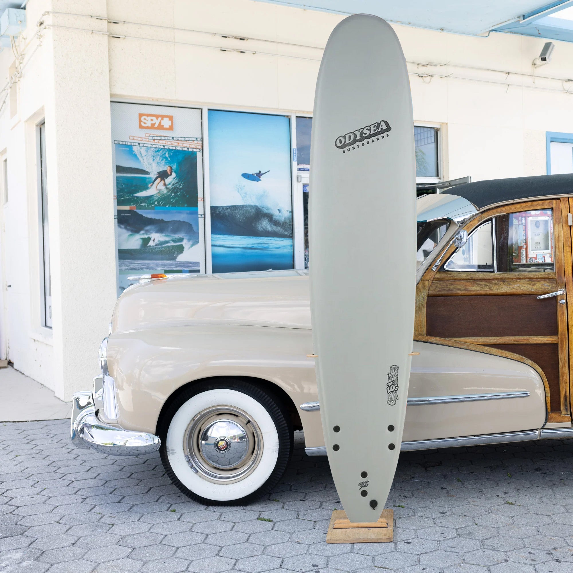 Catch Surf Odysea Log 9'0 Soft Top Surfboard - Durable & Lightweight Foam Board for Beginners & Pros | Cool Grey Color | Perfect for Wave Riding, Surf Training & Beach Fun