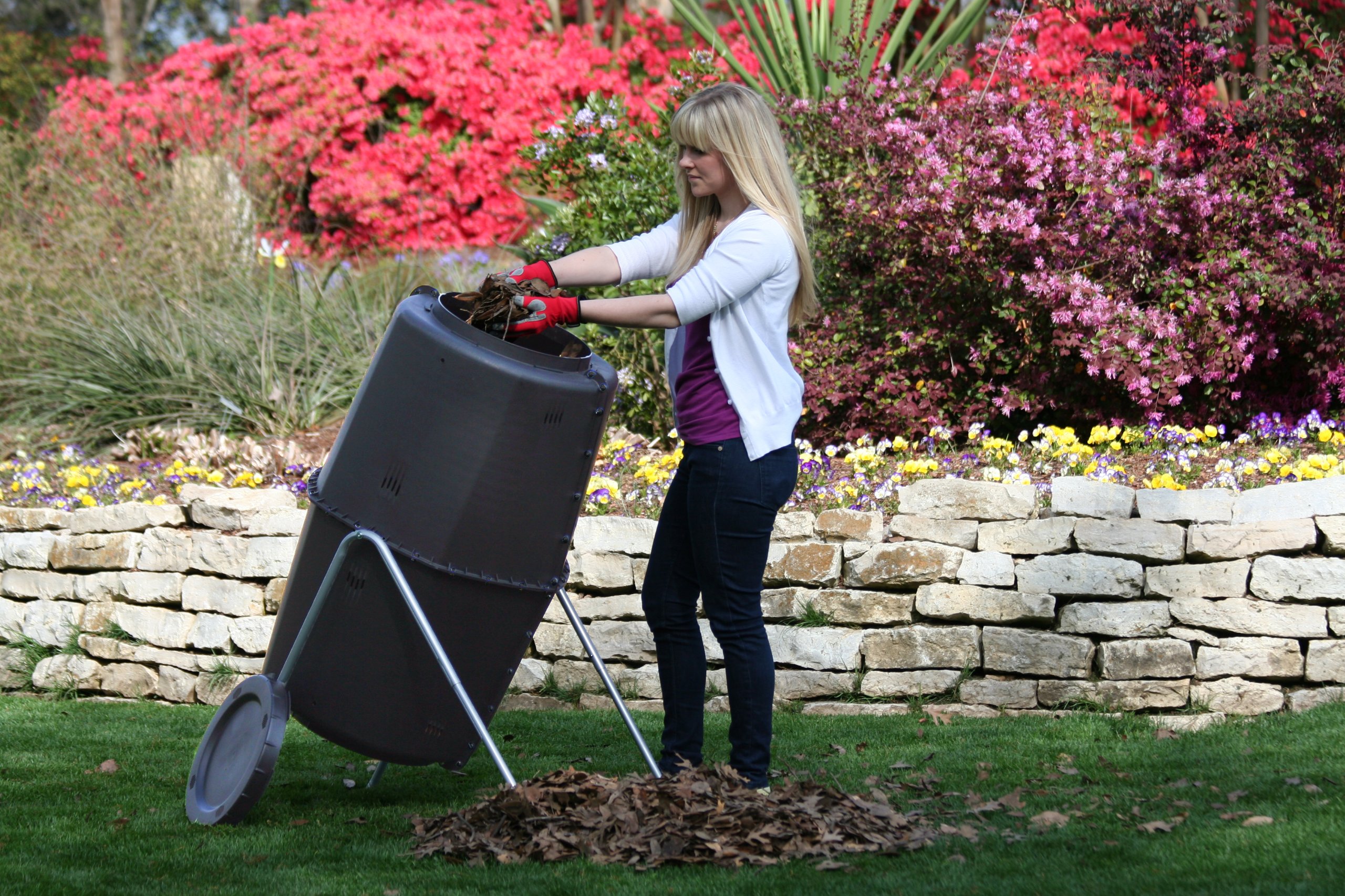 60 Gallon Outdoor Compost Tumbler - Rotating Garden Composter Bin for Easy Organic Waste Recycling (Black) | Perfect for Backyard, Garden & Eco-Friendly Composting