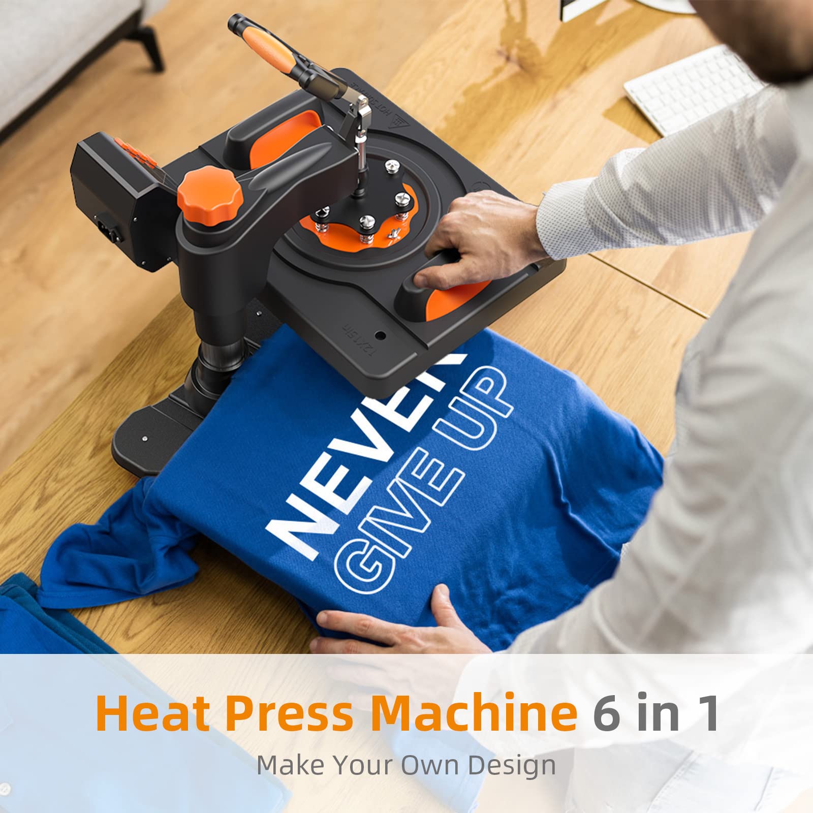 6 in 1 Heat Press Machine with 360° Rotation - 12