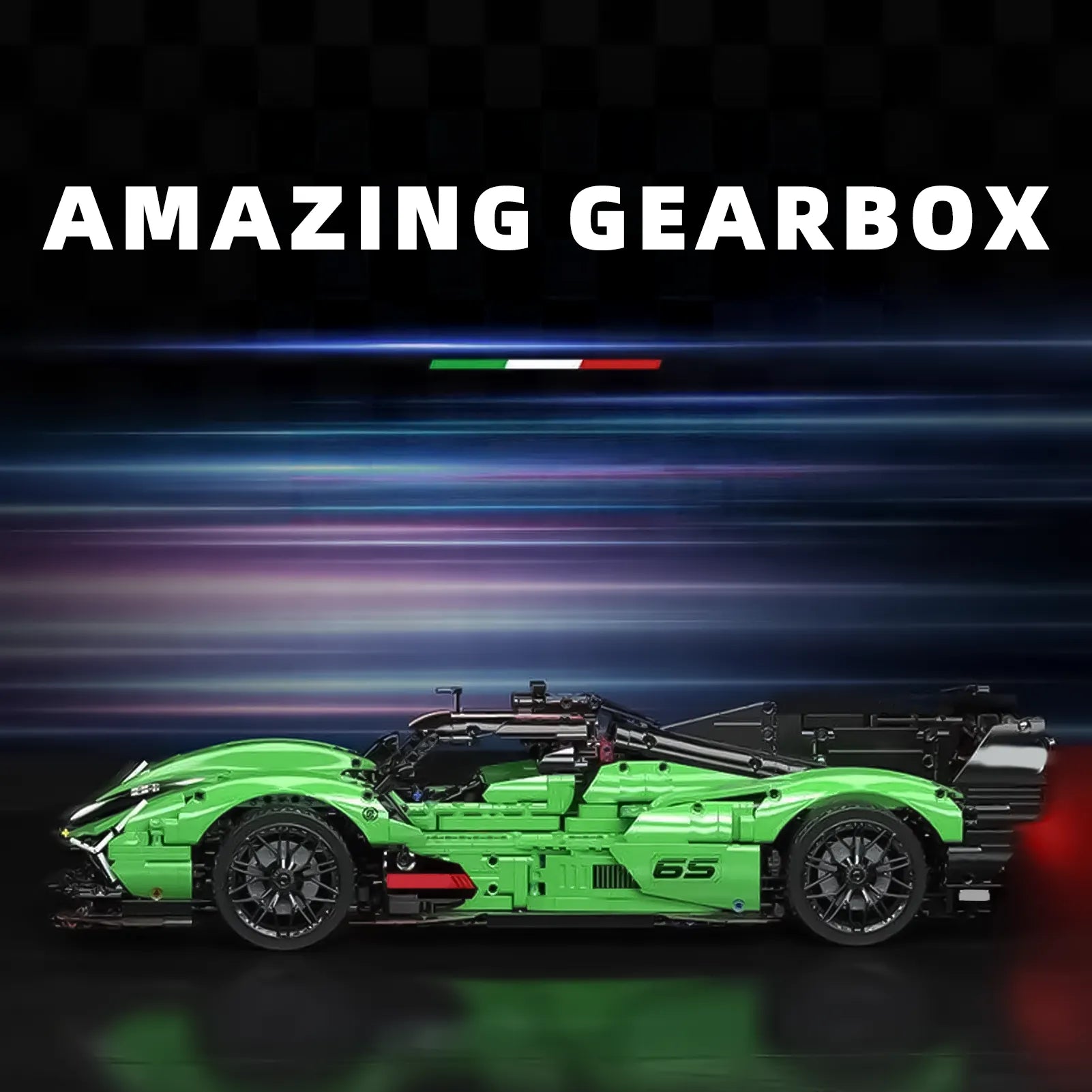 LEGO-Compatible MOC SC65 Super Racing Car Building Kit - 1:8 Scale Model with 2980 Pieces for Adults & Collectors - Perfect for Display, DIY Projects & Racing Car Enthusiasts