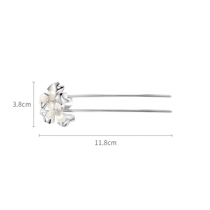 Freesia Hair Stick - Elegant Wooden Hair Pin for Women, Perfect for Updos, Buns & Braids - Great for Weddings, Parties & Everyday Use