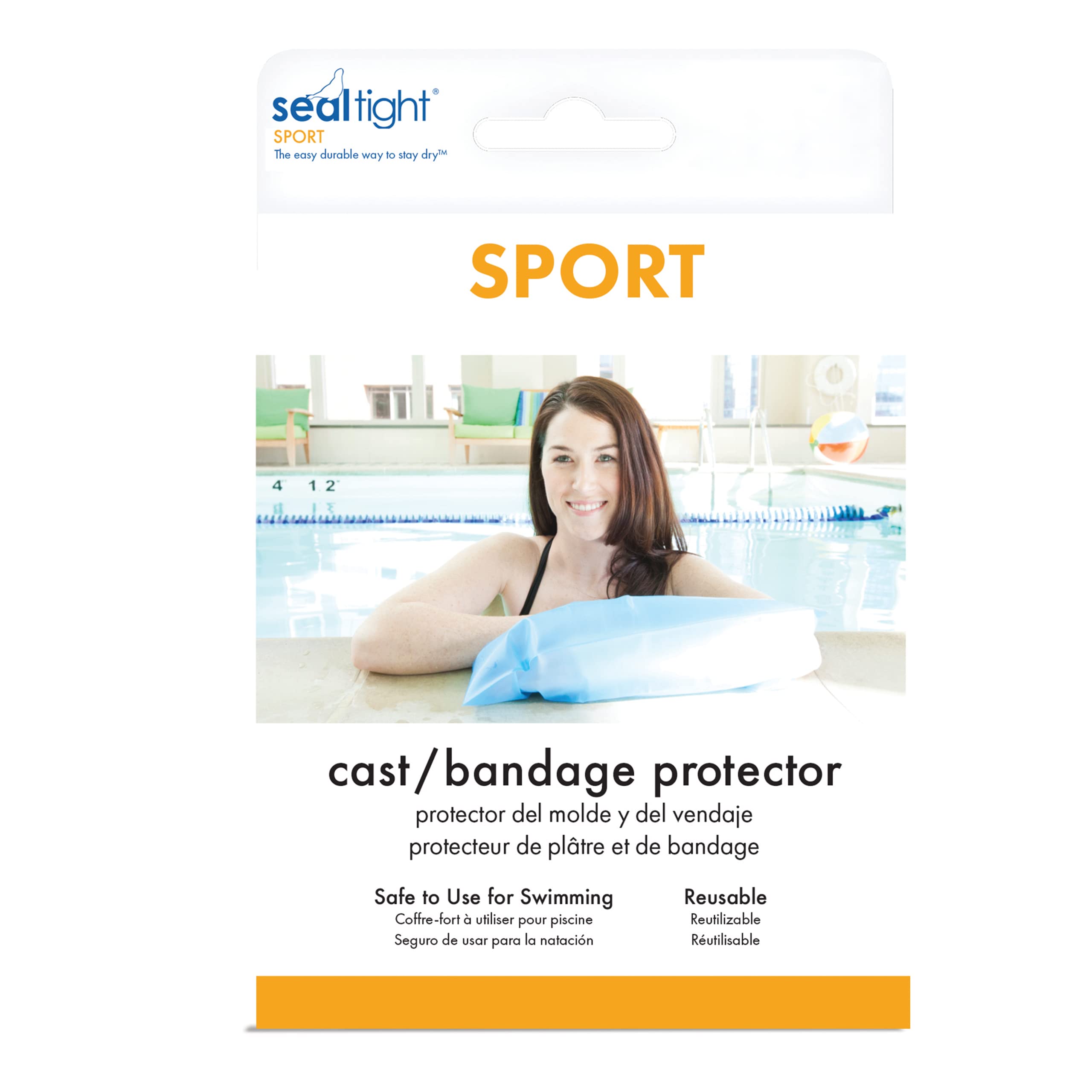 Brownmed Waterproof Arm Cast Cover for Swimming & Showers - Seal Tight Sport Arm Protector, Durable Shower Bag for Adults with Long Arm Casts - Perfect for Pool, Beach, Bathing & Daily Water Activities