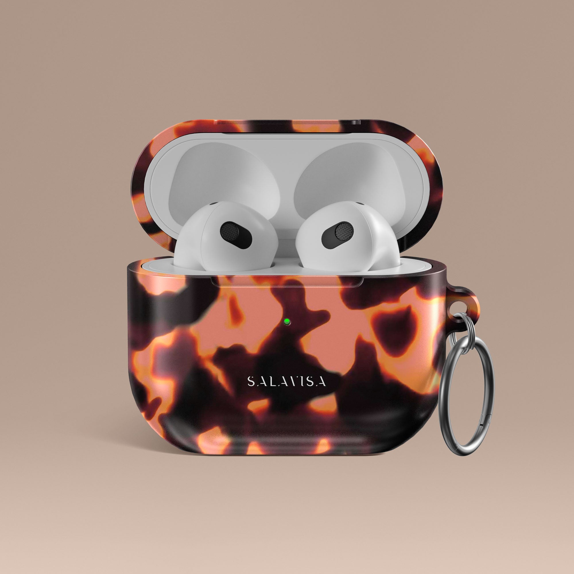 Premium Tortoise Red AirPods Case - Stylish Protective Cover for AirPods 2/3/Pro - Durable Shockproof Design for Everyday Use, Travel & Work