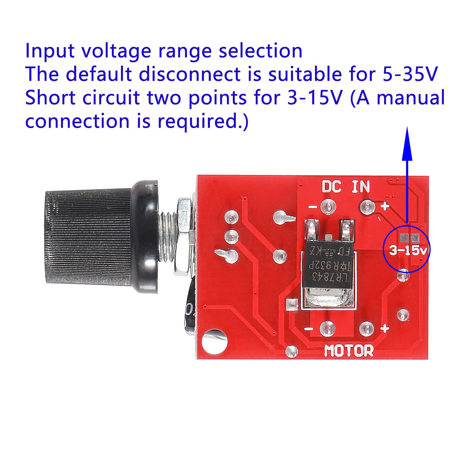 6PCS DC Motor PWM Speed Controller 3V-35V 5A 90W with Adjustable Knob - Mini LED Dimmer for DIY Projects, Robotics, and Model Trains