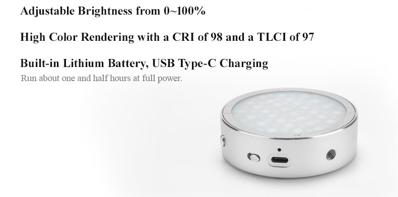 Godox R1 RGB Round LED Photography Light - Portable Continuous Lighting for YouTube, Vlogging, Studio & Product Photography