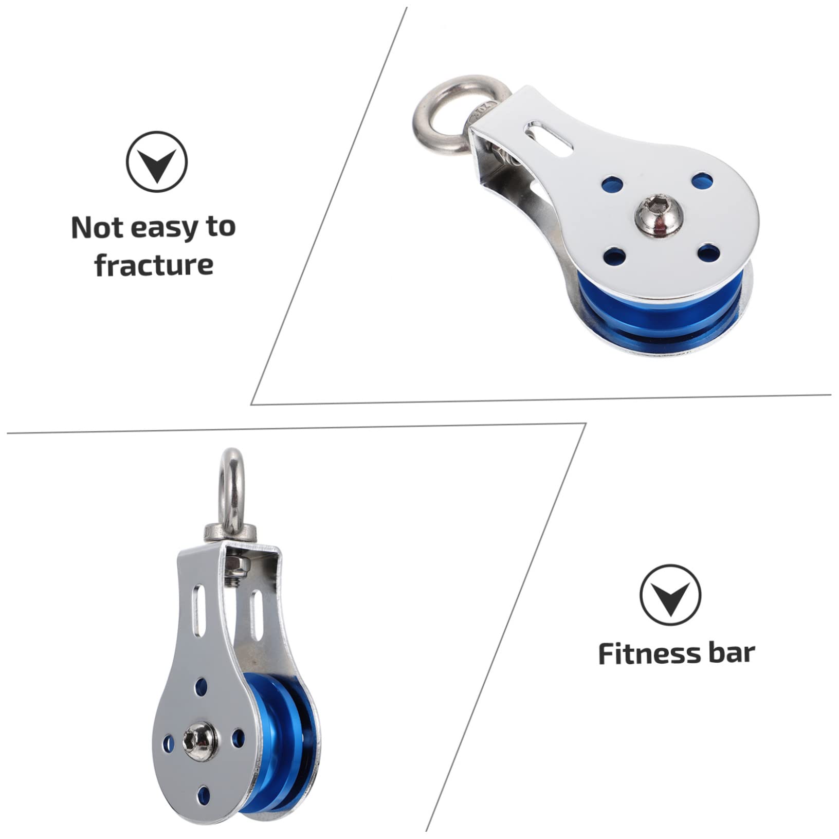 Kisangel 3-Piece Pulley System for Tricep Rope Attachment - Heavy Duty Fitness Cable Machine Accessories for Home Gym & Cross Training Workouts - Perfect for Strength Training, Muscle Building & Body Toning