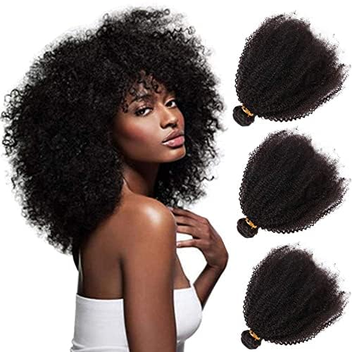 4B 4C Afro Kinky Curly Human Hair Bundles 22