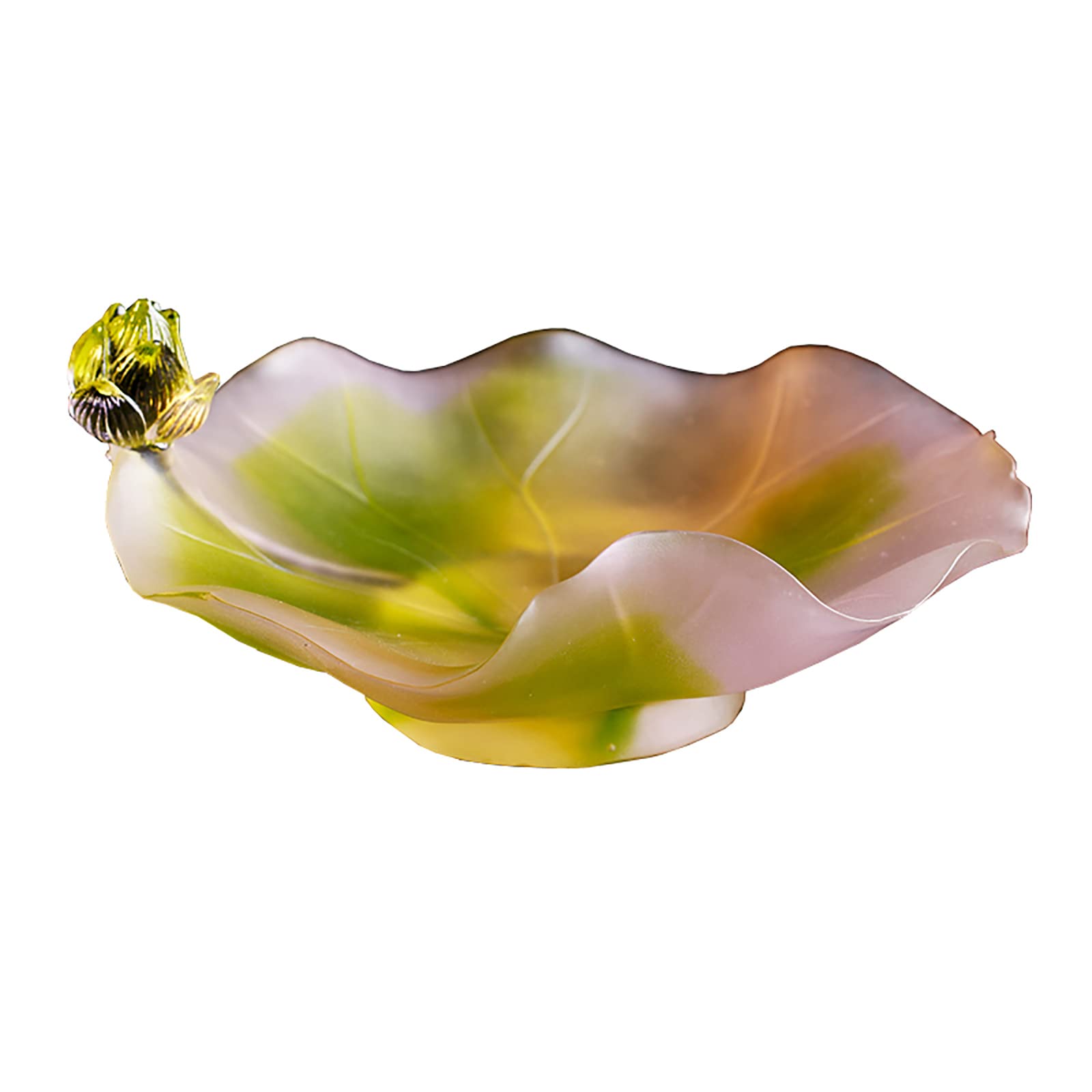 MGIRT Tibetan Buddhist Water Offering Bowl - Glass Lotus Offering Cup & Incense Burner Set - Buddhist Altar Supplies for Meditation & Prayer Ceremonies (A)