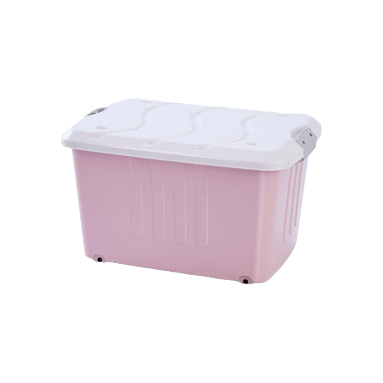 Stackable Plastic Storage Box with Lid & Wheels - Lightweight, Multifunctional Organizer for Home, Office, and Garage Storage Solutions