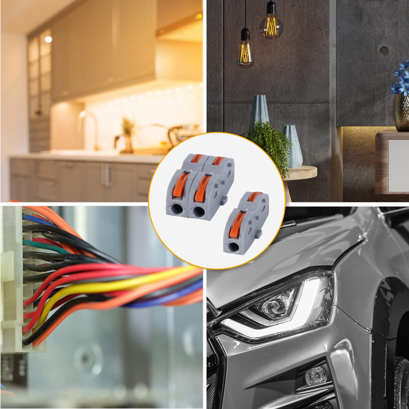 Lever Wire Connectors - 30 Pack, Compact Assemblable 1 Conductor for AWG 28-12 - Ideal for Home Electrical Wiring, DIY Projects, and Professional Installations