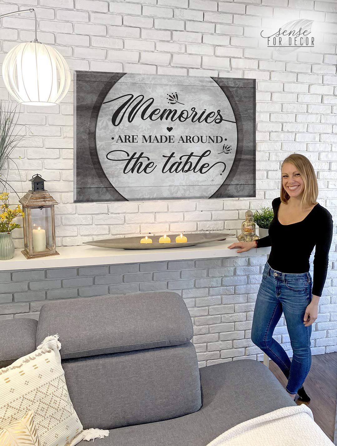 Elegant Framed Wall Art for Kitchen & Dining Room - Grey Home Decor Sign | Perfect for Farmhouse, Modern & Rustic Interior Design