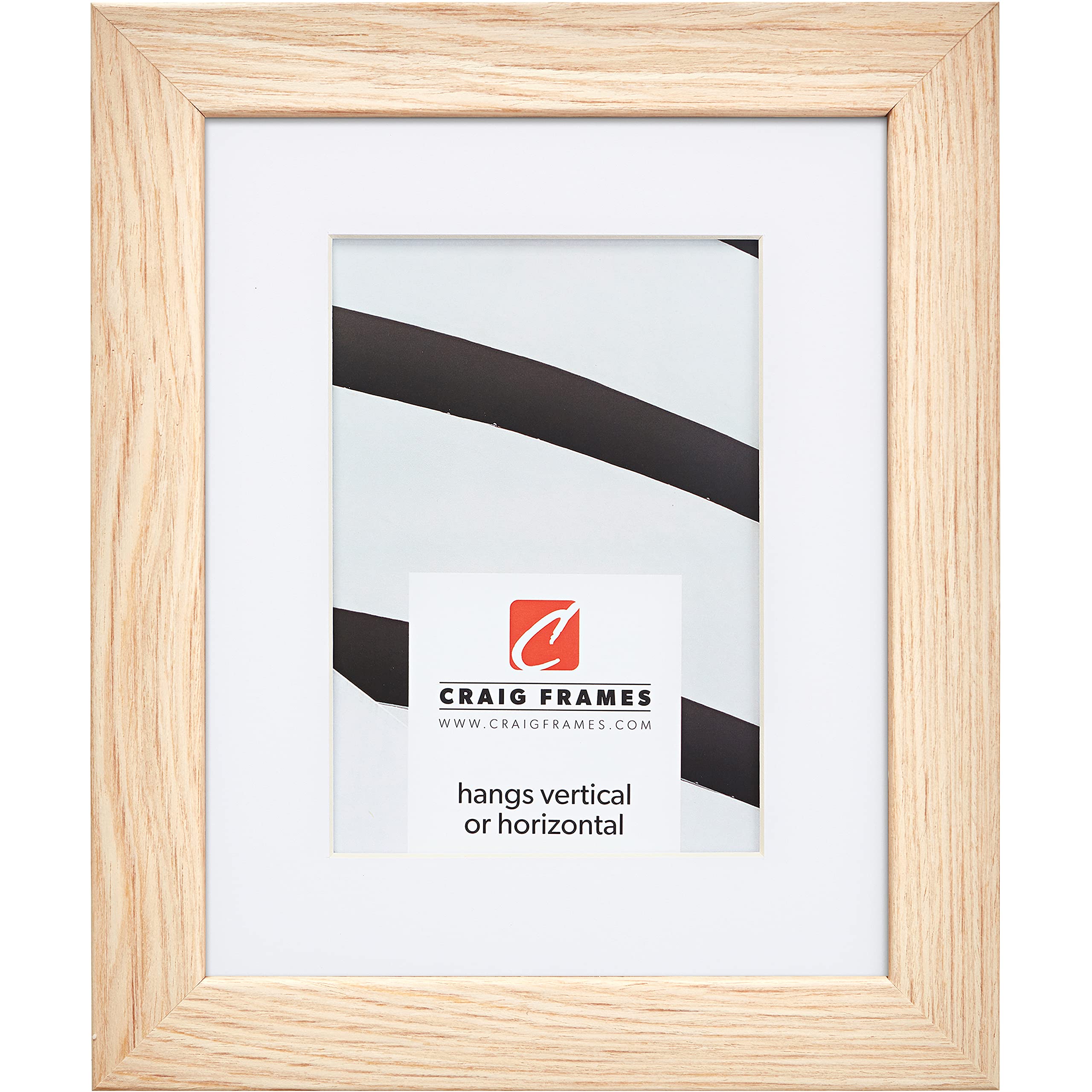 Craig Frames Farmhouse Essentials 24x32 Inch Picture Frame with Mat for 20x28 Inch Photo - Natural Wood Wall Decor for Living Room, Bedroom & Office