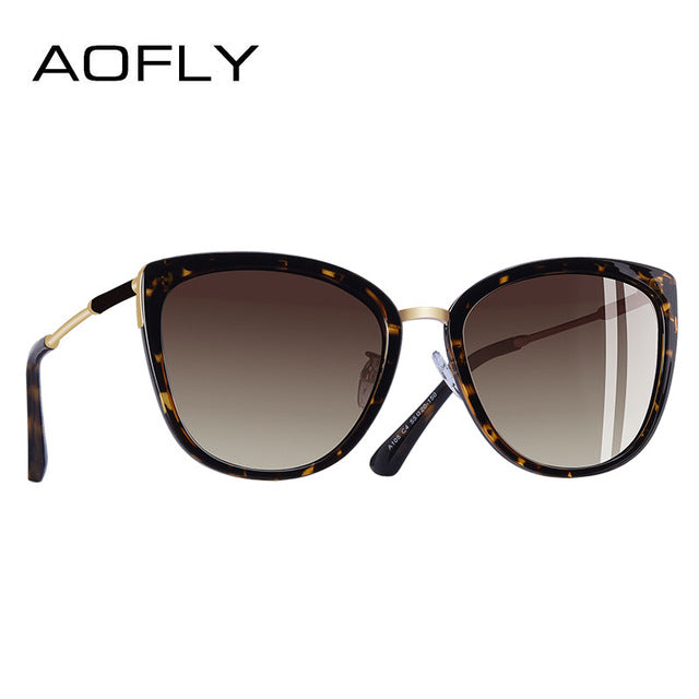 Aofly Women's Polarized Cat Eye Sunglasses with Alloy Frame - UV Protection, Fashionable & Lightweight for Driving, Beach & Outdoor Activities