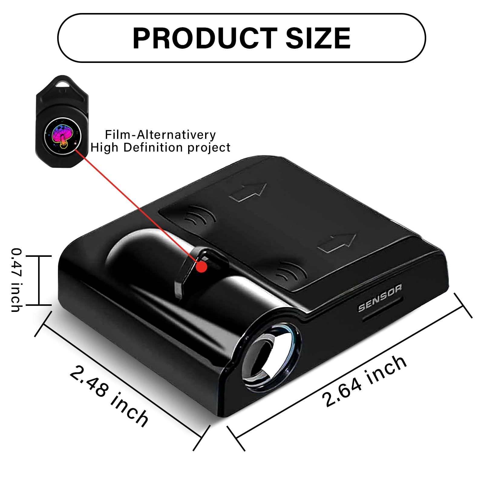 Universal Car Door Lights Projector - Ghost Shadow Welcome Courtesy Lamp for All Car Models | Mushroom Design | Perfect for Nighttime Safety & Stylish Entry Lighting