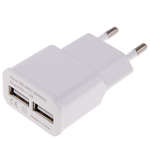 HTC U12+ USB Wall Charger with Dual Ports (5V/2A) - Fast AC Power Adapter for Smartphones & Tablets - Perfect for Home, Office & Travel
