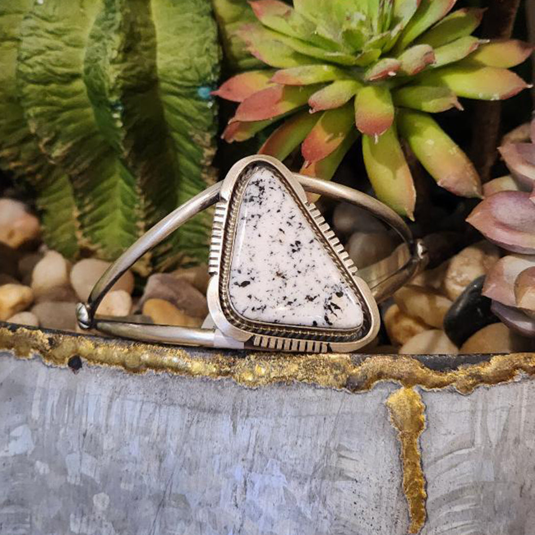 Tinsley White Buffalo Leather Cuff Bracelet for Women | Handmade Boho Western Style | Perfect for Festivals, Concerts & Everyday Wear
