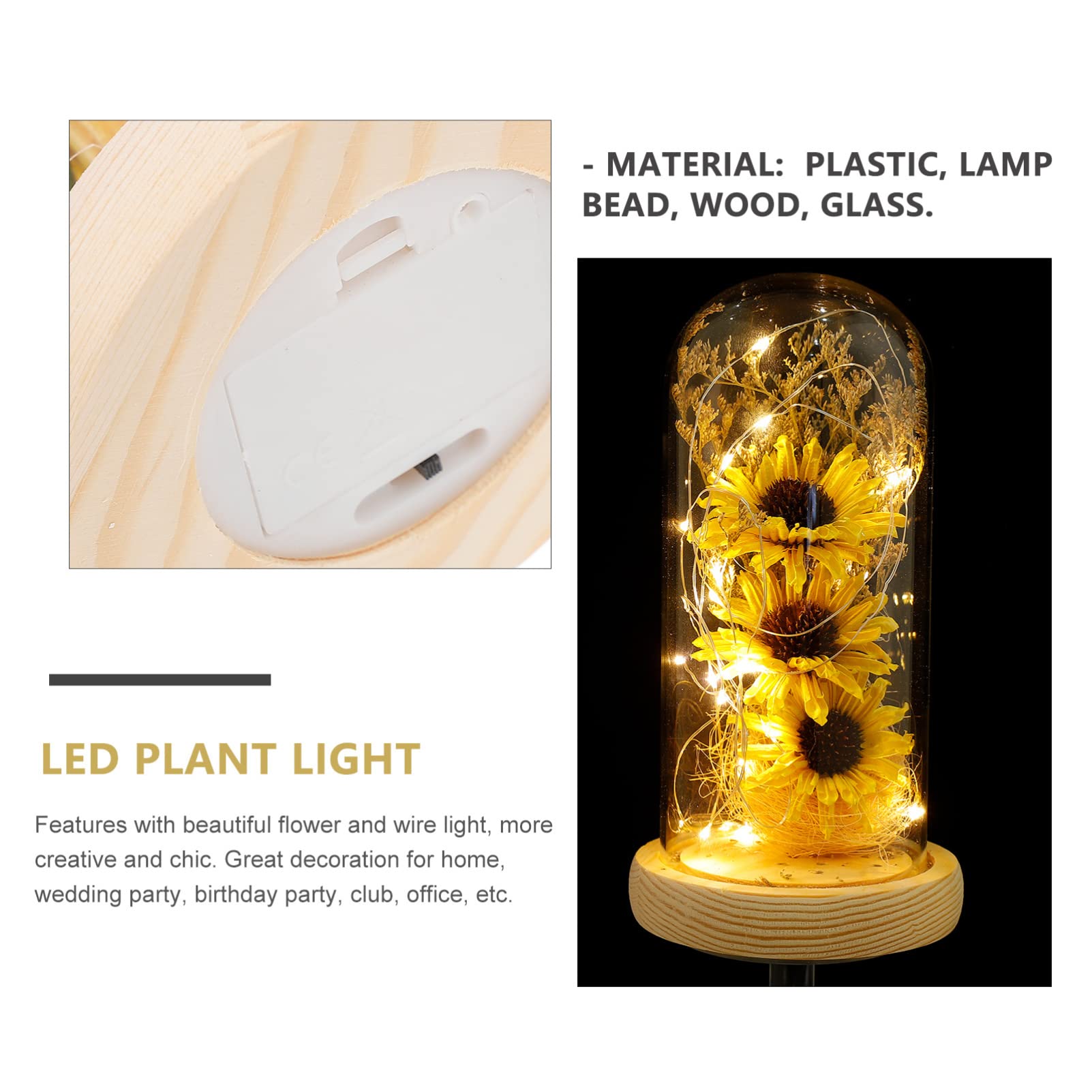 Sunflower LED Lamp - Mini Dome Light for Home Decor & Night Light