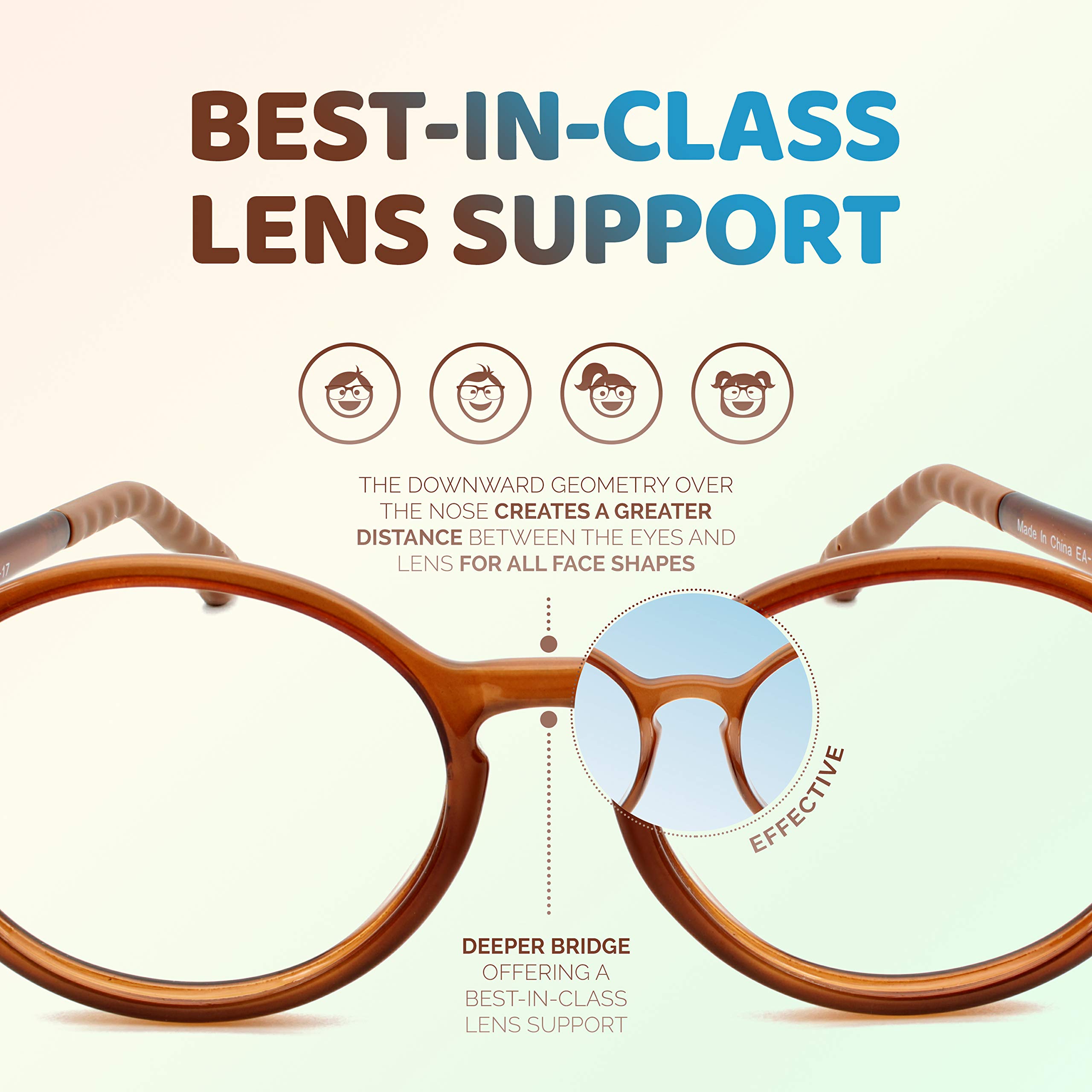 Unbreakable Kids Glasses - Flexible & Durable Fashion Eyewear for Children - Perfect for School, Sports & Daily Activities - Model 3001