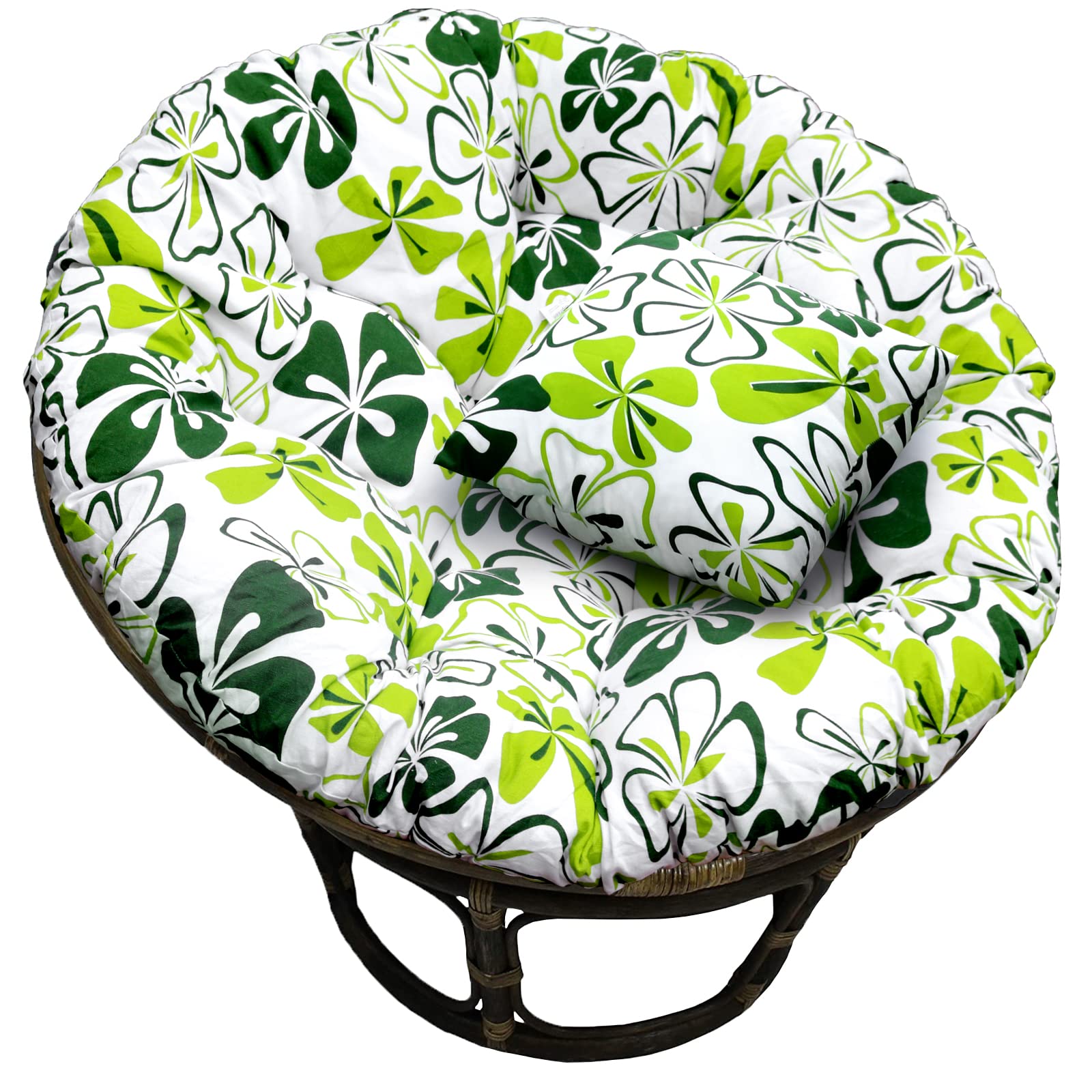 Thickened Overstuffed Round Cushion for Egg Chair - 8.8lb Premium Hanging Chair Cushion (Lucky Design) - Perfect for Patio, Garden, and Indoor Relaxation