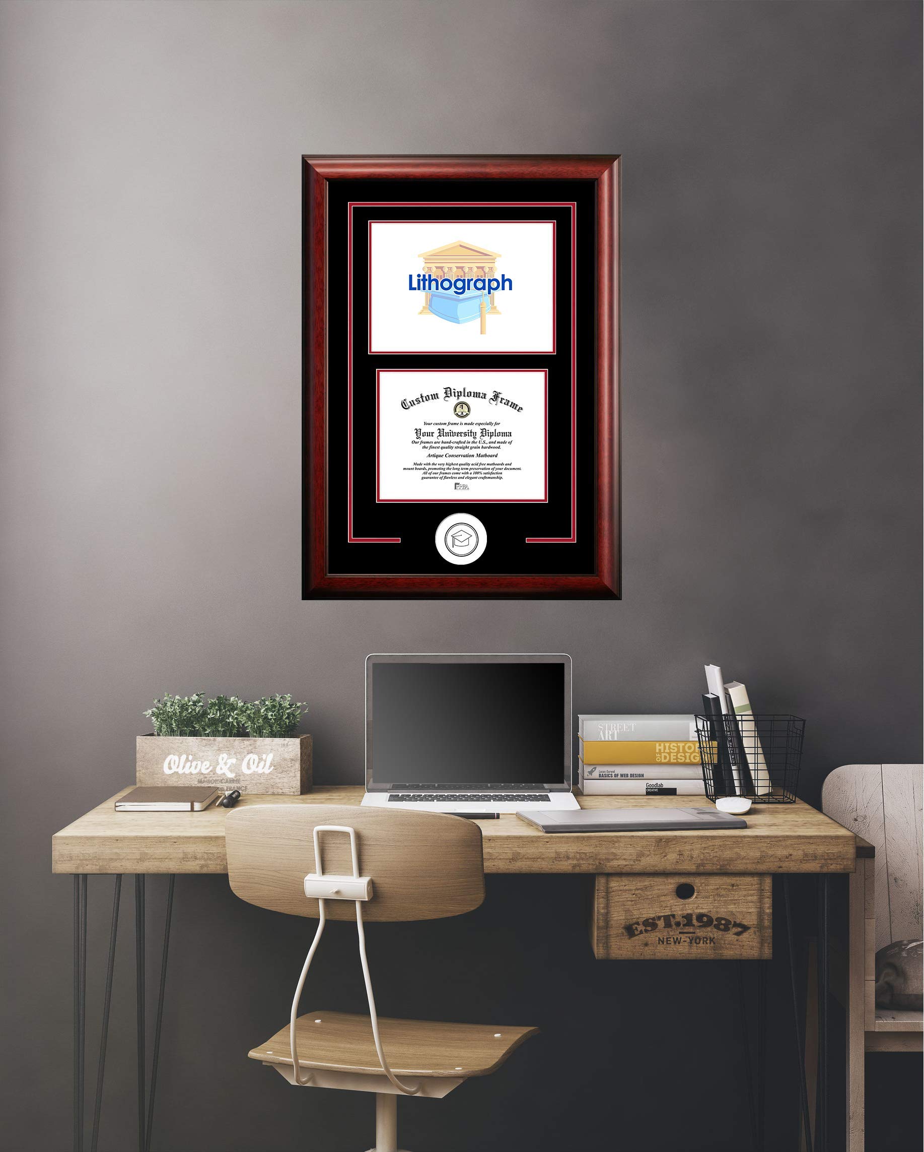 University of Massachusetts Spirit Graduate Diploma Frame 8.5x11 Inches - MA990SG Campus Images Collection - Perfect for Displaying Diplomas & Academic Achievements in Offices or Home Decor