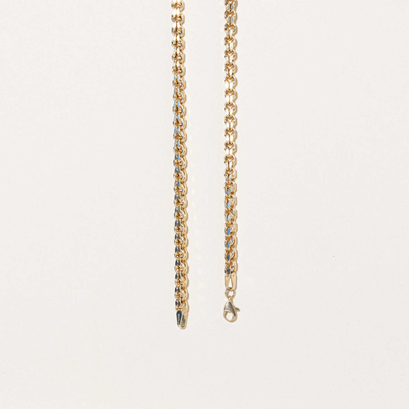 14K Yellow Gold Double Rolo Chain Necklace - 24 Inches | Elegant Layering Piece for Women | Perfect for Everyday Wear, Date Nights & Special Occasions