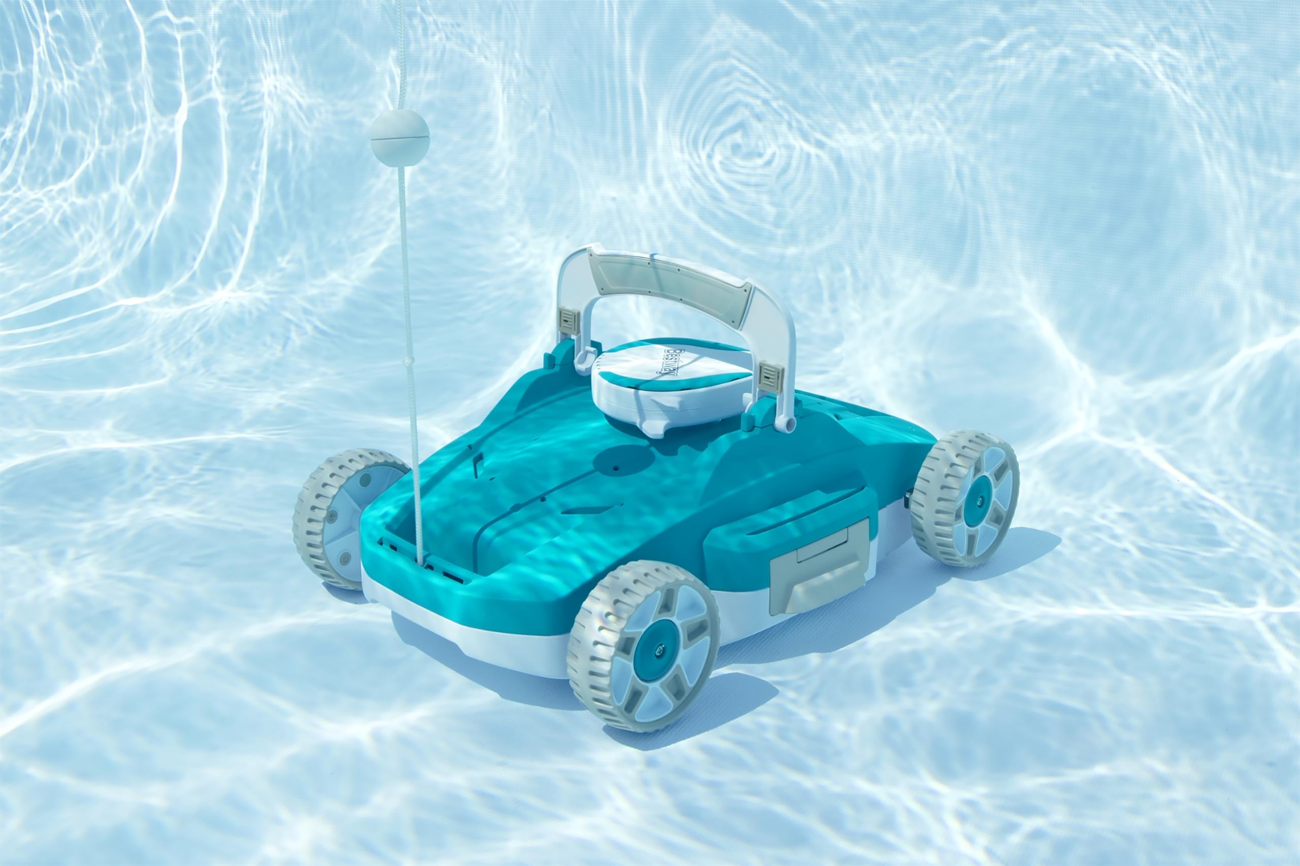 Bestway AquaTronix G200 Cordless Robotic Pool Cleaner - Automatic Vacuum for Flat Bottom Inground & Above Ground Swimming Pools, Cleans Debris Up to 538 SqFt - Perfect for Weekly Pool Maintenance & Seasonal Opening Prep