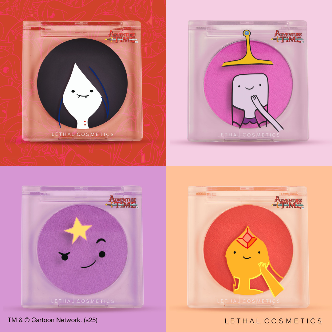 Adventure Time Blush Palette - Cute Cartoon Makeup Set for Cheeks & Face - Perfect for Cosplay, Halloween, and Daily Makeup Looks