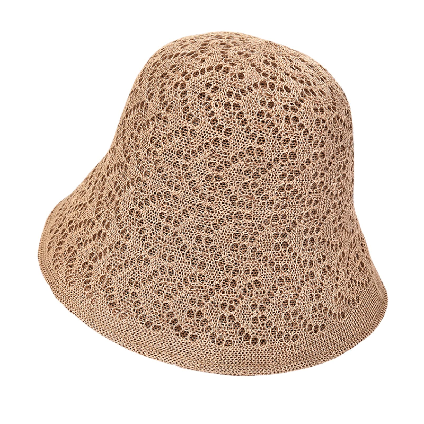Women's Fashion Sun Hat - Wide Brim Fisherman Hat for Spring, Summer & Fall - Korean Style Woven Straw Cap with Hollow Design - Perfect for Beach, Travel & Outdoor Activities