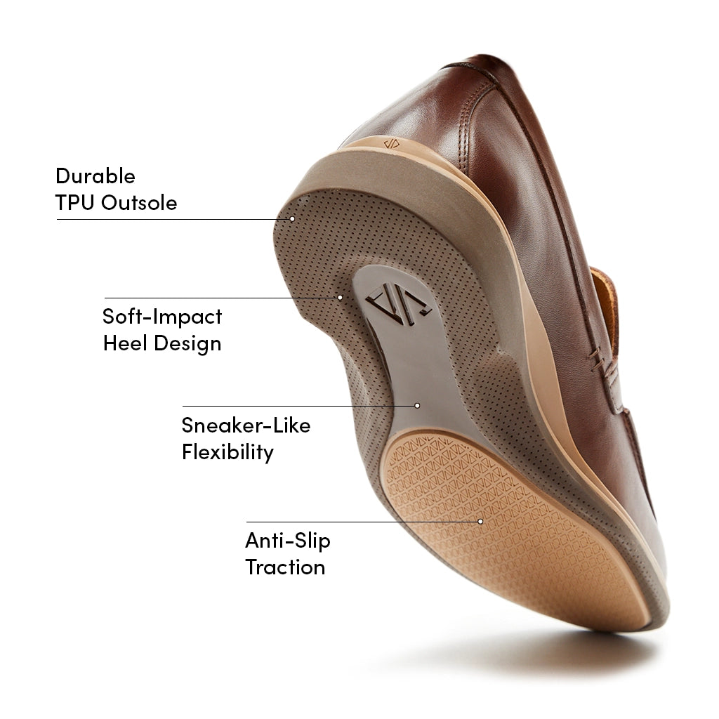 Premium Genuine Leather Loafers for Men - Chestnut Brown Slip-On Shoes - Comfortable & Stylish for Casual Wear, Office & Travel