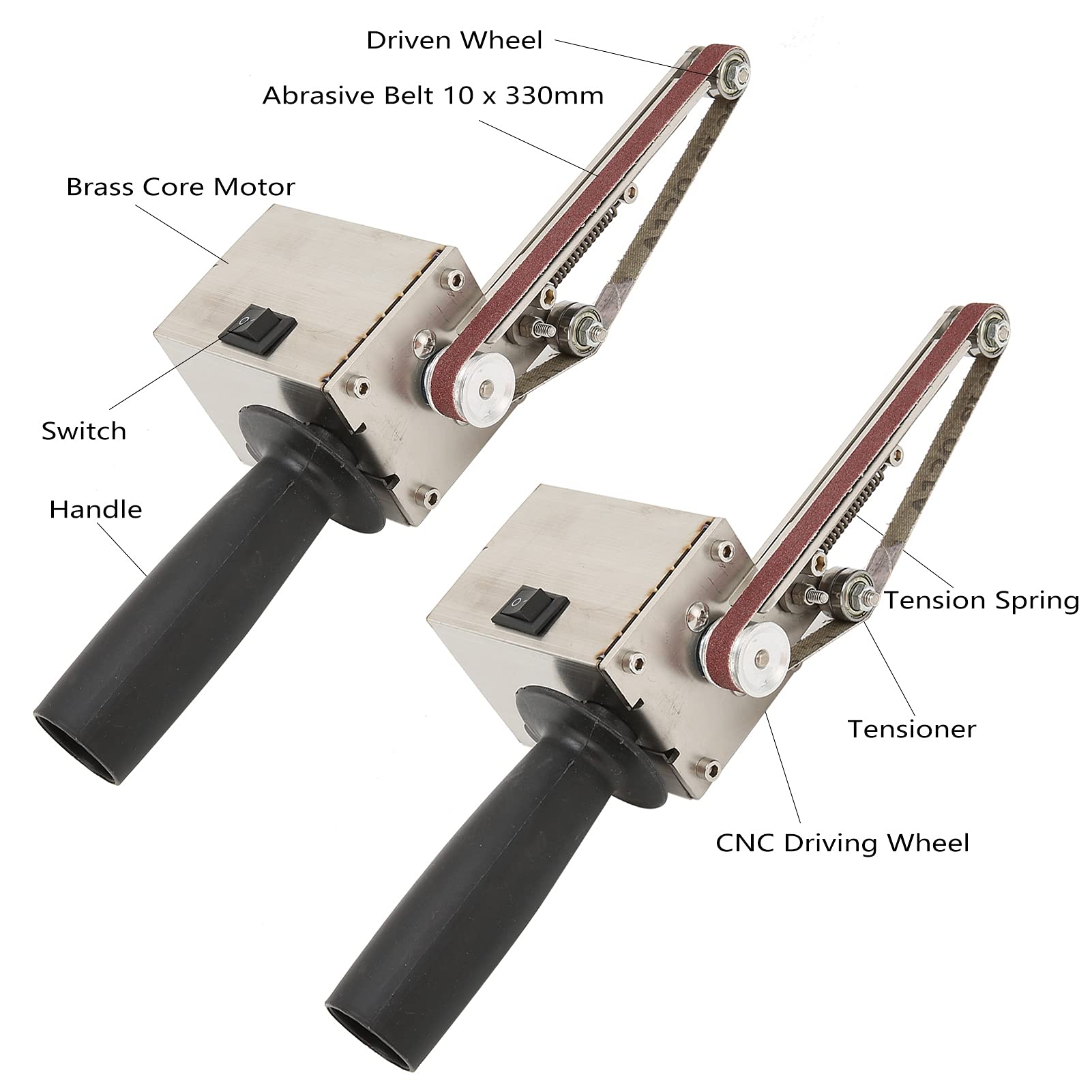 150W Electric Belt Sander & Polisher - Adjustable Wood & Acrylic Grinding Machine with US Plug (110-240V) - Perfect for DIY Woodworking, Metal Polishing & Craft Projects