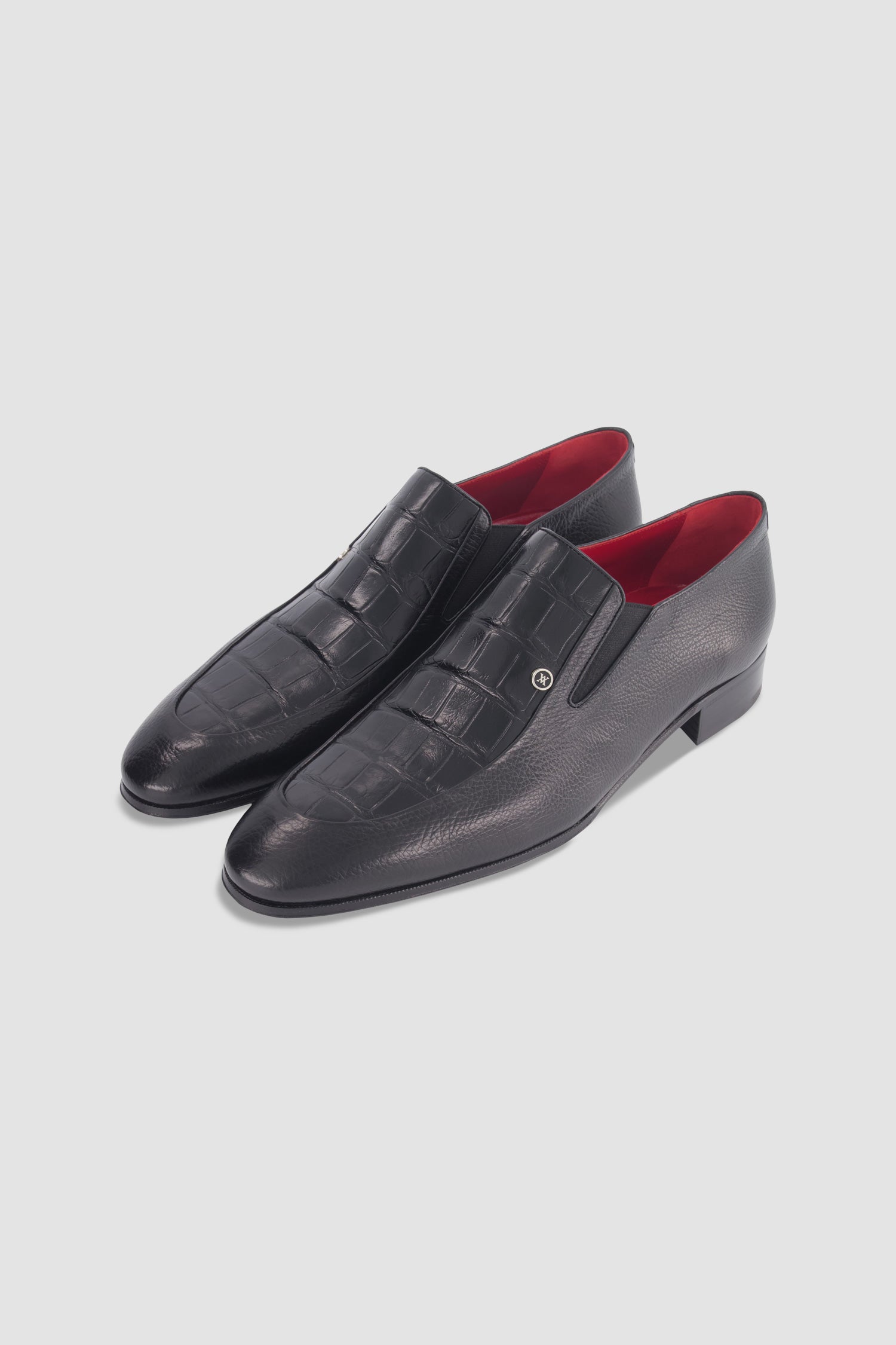 Artioli Lama Nero Croc Leather Dress Shoes for Men - Premium Italian Designer Formal & Business Attire - Perfect for Weddings, Office & Special Occasions