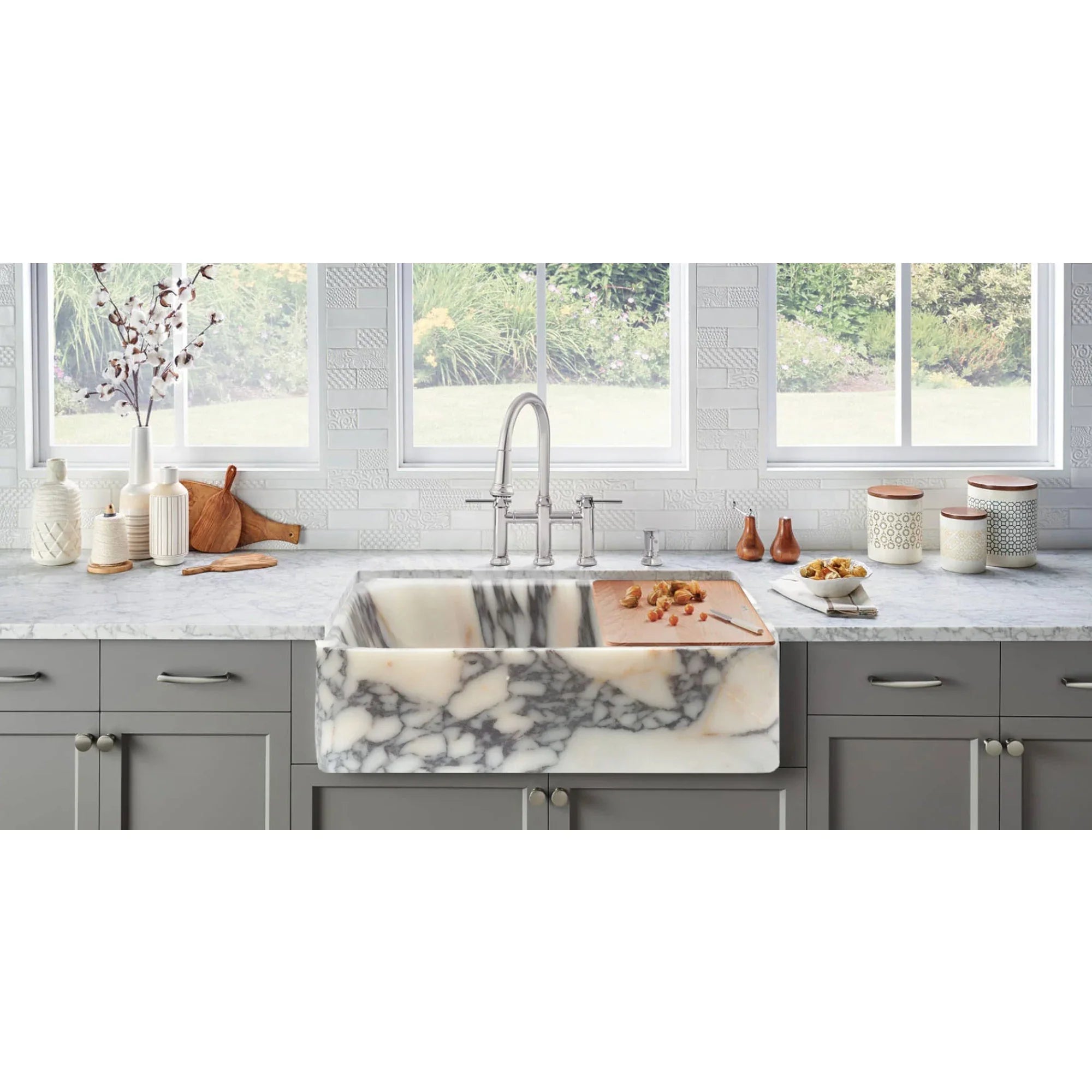 Calacatta Viola Marble Rectangular Wall-Mount Bathroom Sink - Premium Vanity Vessel for Modern Bathrooms | Perfect for Powder Rooms, Guest Baths & Luxury Home Renovations
