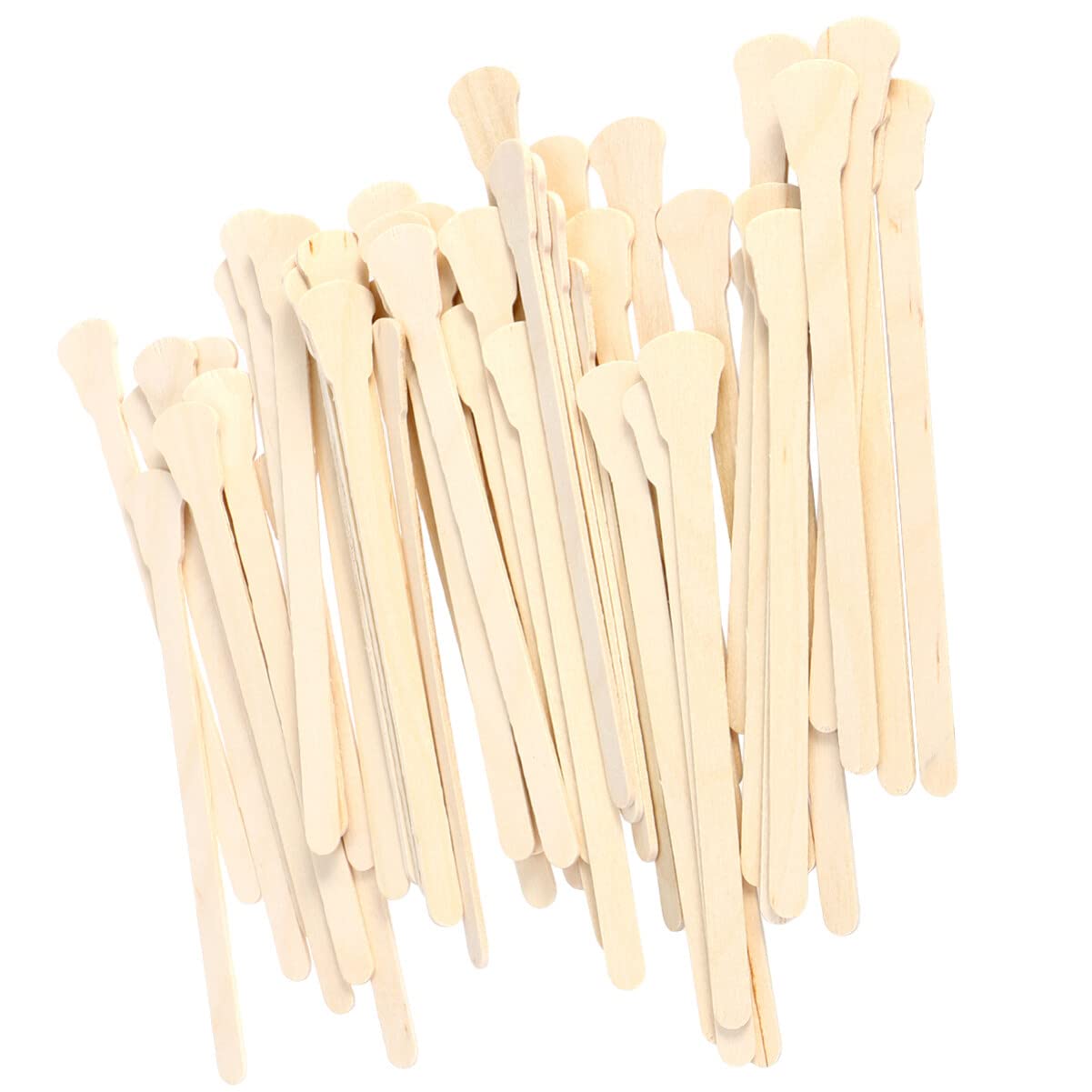 50pcs Wooden Waxing Spatulas - Professional Wax Applicator Sticks for Eyebrow, Face & Body Hair Removal - Ideal for Salon, Spa & Home Waxing Kits