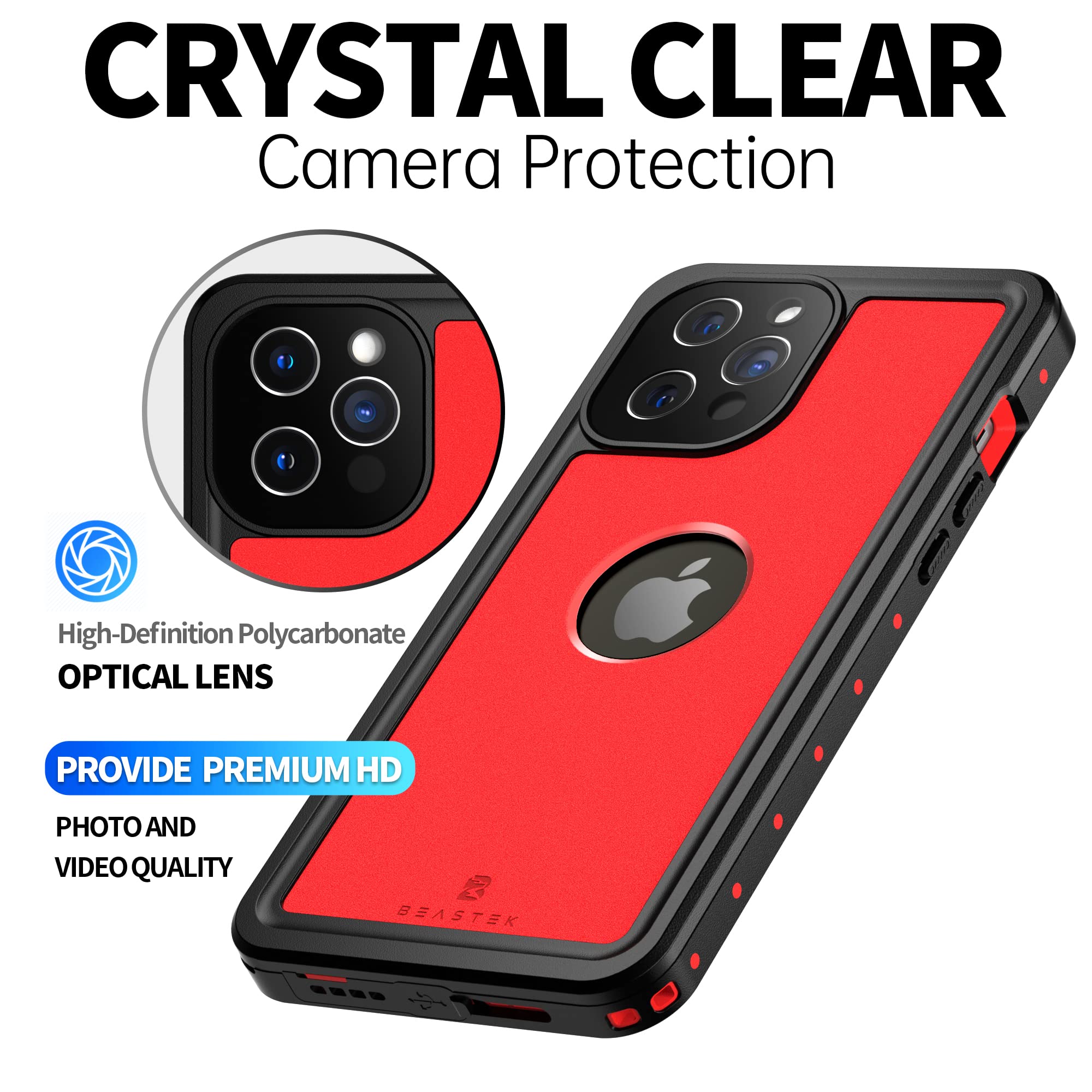 BEASTEK Waterproof Case for iPhone 12 Pro Max (6.7
