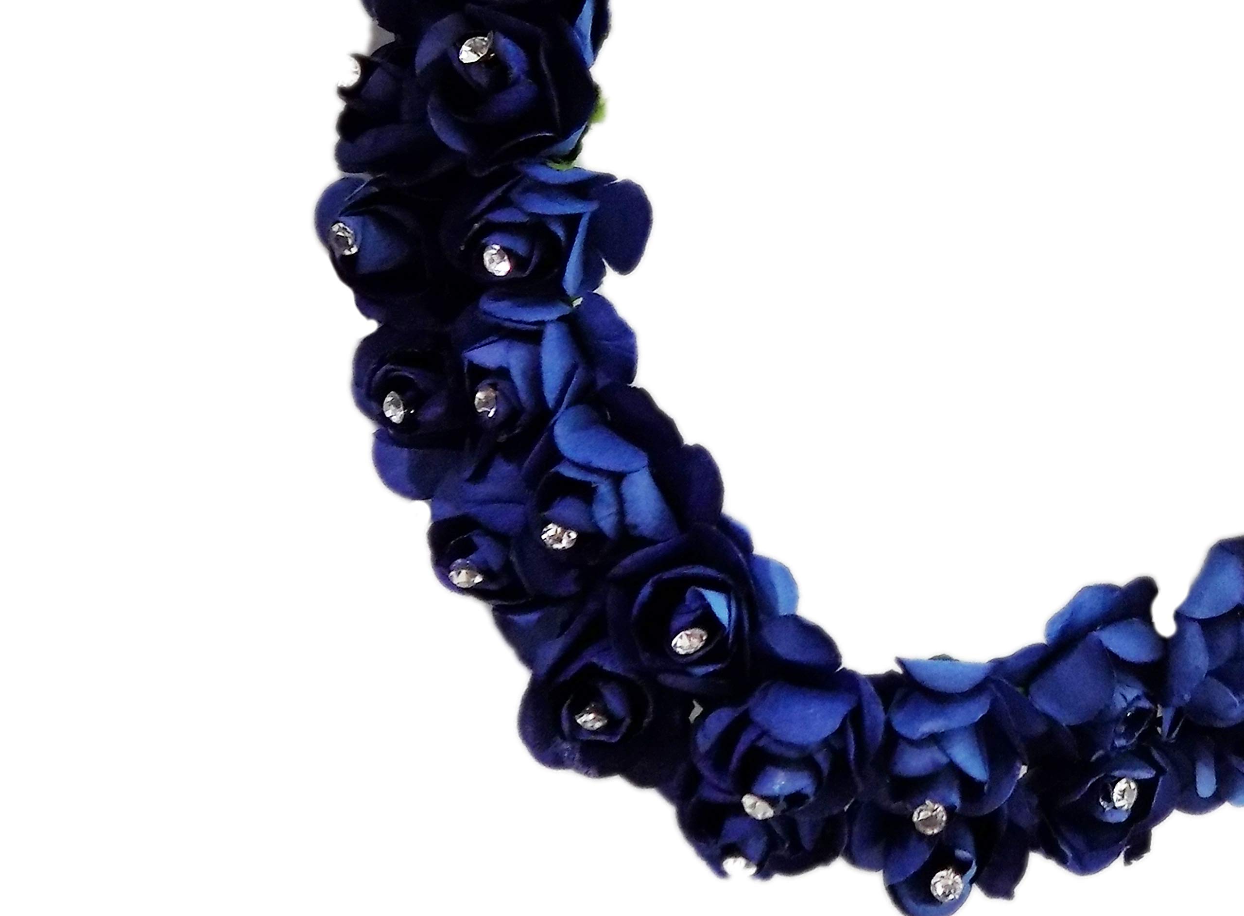 Elegant Blue Floral Gajra Hair Clip - Wedding Bridal Hair Accessories for Women | Perfect for Indian Weddings, Mehendi & Sangeet Ceremonies