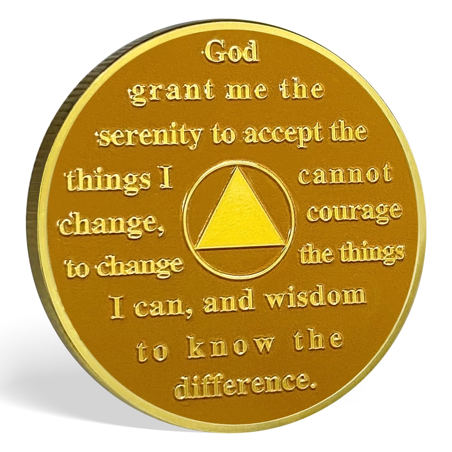 Golden Horizon Beach Sobriety Coin - Alcoholics Anonymous AA Recovery Medallion for Men & Women - Celebratory Sobriety Gift for 1 Year Anniversary - AA Chips & Medallions for Milestone Celebrations & Support Group Meetings