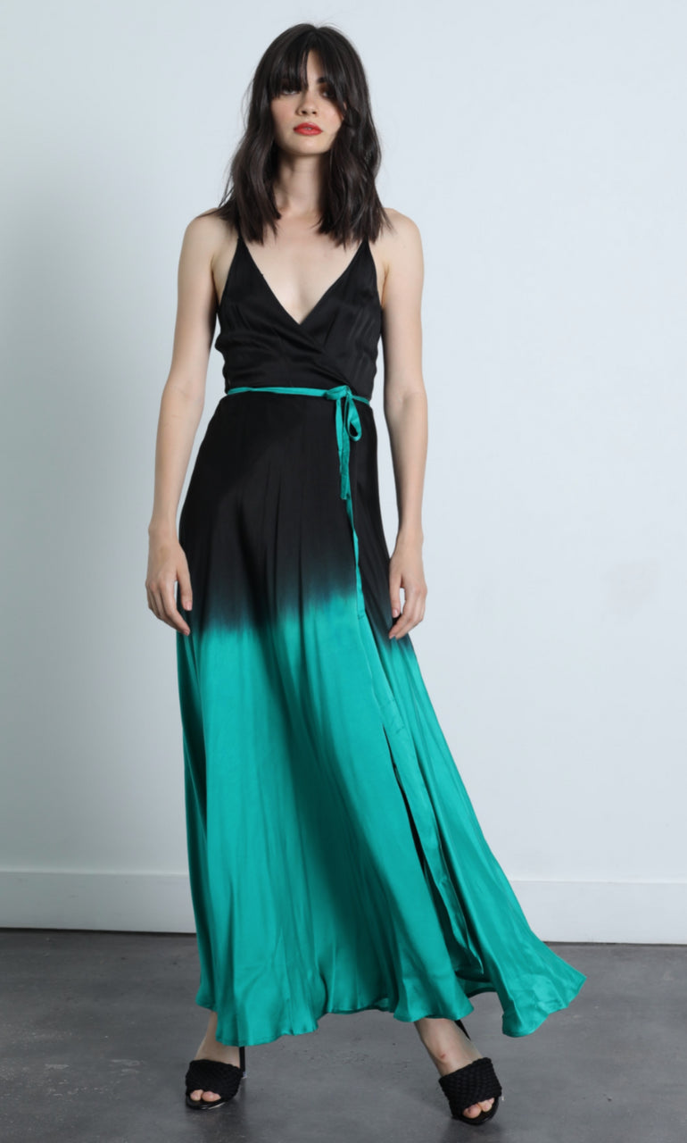 Charlize Silk Maxi Dress - Elegant Emerald Green Long Formal Gown for Women | Perfect for Evening Parties, Weddings & Special Occasions
