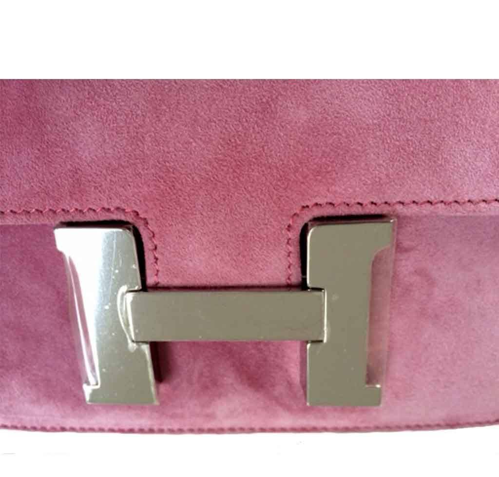 Hermès Constance Mini Bag in Fuchsia Pink with Palladium Hardware - Luxury Crossbody Bag for Women, Perfect for Parties & Date Nights