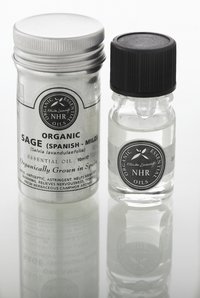 Organic Spanish Sage Essential Oil (Salvia lavandulaefolia) - 10ml Pure Therapeutic Grade Aromatherapy Oil by NHR Organic Oils - for Relaxation, Meditation & Skin Care