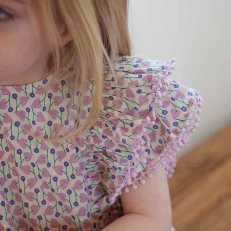 Bonheur du Jour Paris Tennessee Girl Dress in Mauve - Elegant Floral Print Party Dress for Special Occasions & Photo Shoots