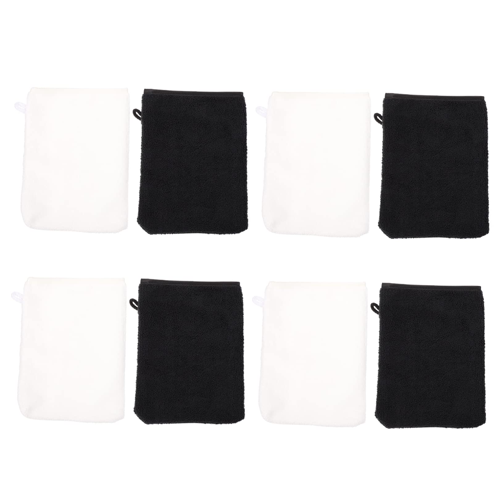 Beavorty 8-Piece Fiber Makeup Remover Gloves Set - Soft Exfoliating Face & Body Cleansing Mitts for Gentle Makeup Removal, Skincare & Spa Use | Perfect for Travel, Gym & Daily Beauty Routine