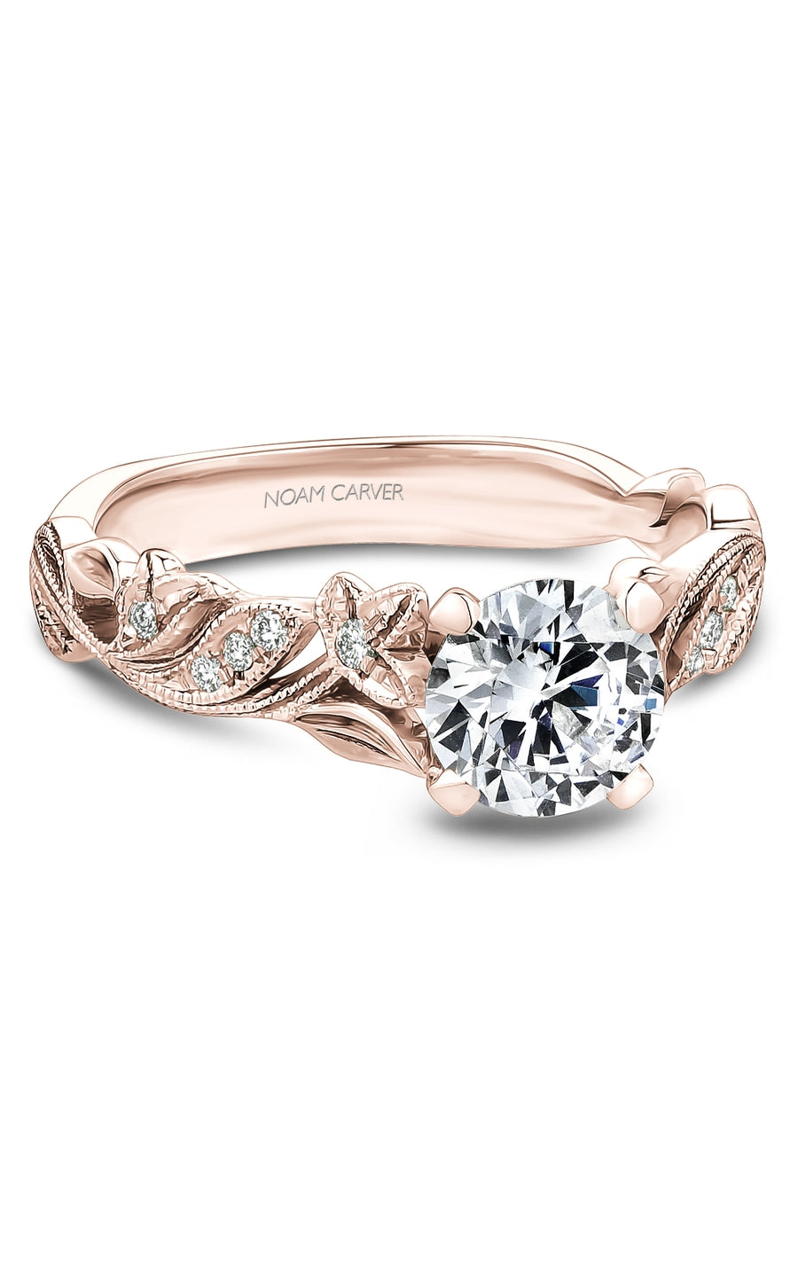 Noam Carver B524 01RA Bridal Engagement Ring - Elegant Diamond Wedding Band for Women, Perfect for Proposals, Anniversaries & Romantic Occasions