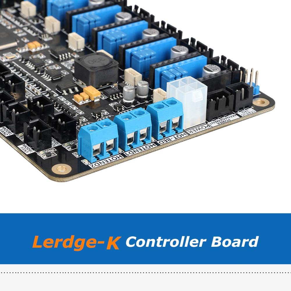 32Bit Lerdge-K 3D Printer Control Motherboard for Dual Extruder with 6pcs A4988/DRV8825/LV8729/TMC2100/TMC2208 Drivers - Compatible with Most 3D Printers | Perfect for DIY 3D Printing Projects, Repairs & Upgrades