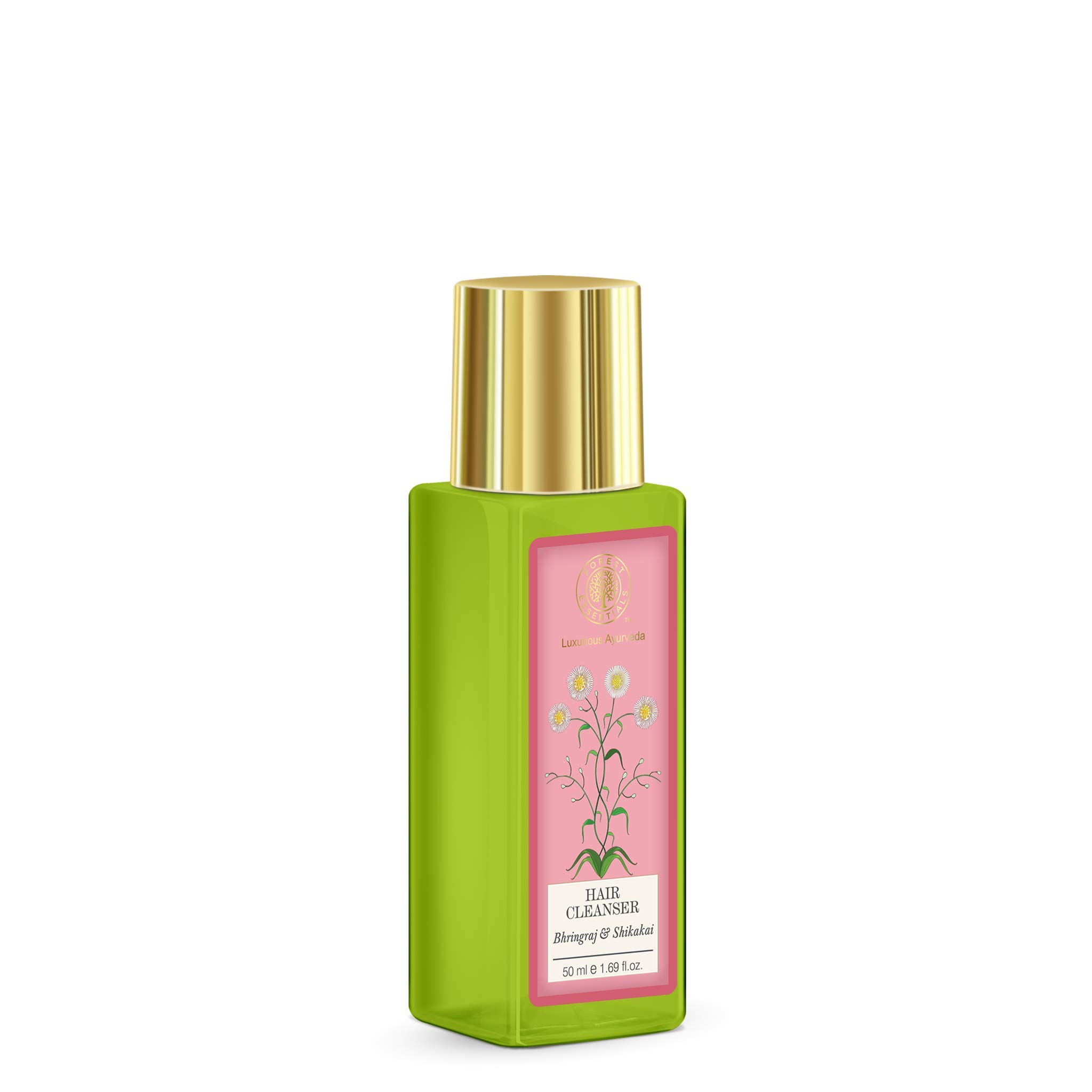 Forest Essentials Bhringraj & Shikakai Hair Cleanser & Conditioner Set (50ml Each) - Ayurvedic Hair Care for Dry Scalp & Damaged Hair - Perfect for Daily Nourishment & Shine