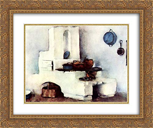 24x20 Gold Ornate Frame with Double Matted Museum Art Print - Vintage Kitchen Wall Decor - Perfect for Dining Room, Coffee Shop & Home Decoration