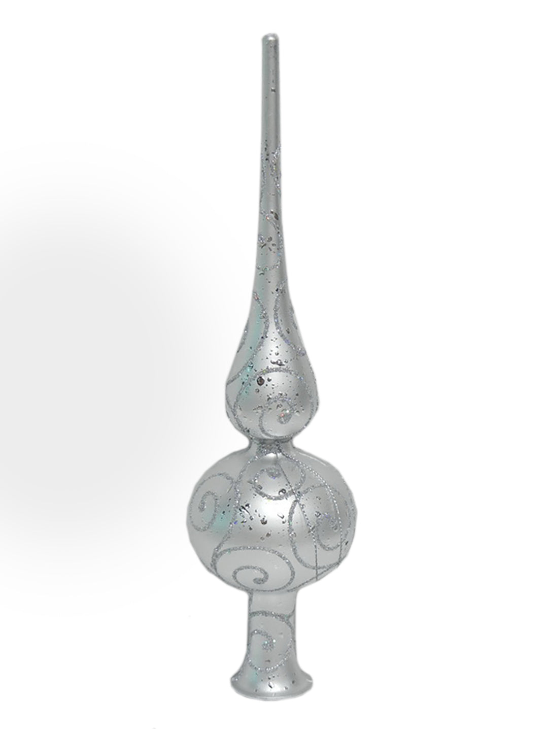 12 Silver Finial Toppers with Silver Glitter - Elegant Cake Decorations for Weddings, Birthdays & Special Events