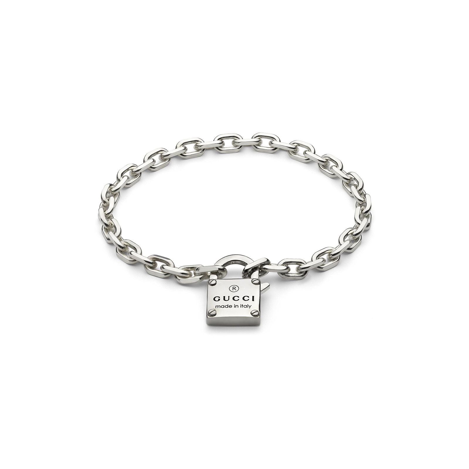 Gucci Silver Chain Bracelet with Padlock Charm - YBA796341001 | Luxury Fashion Jewelry for Women, Perfect for Parties, Dating & Special Occasions